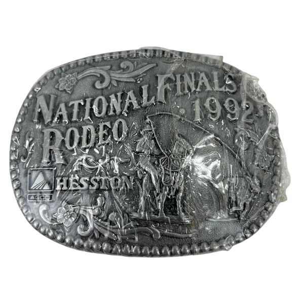 1992 Hesston National Finals Rodeo NFR Belt Buckle Commemorative Series - Picture 1 of 2